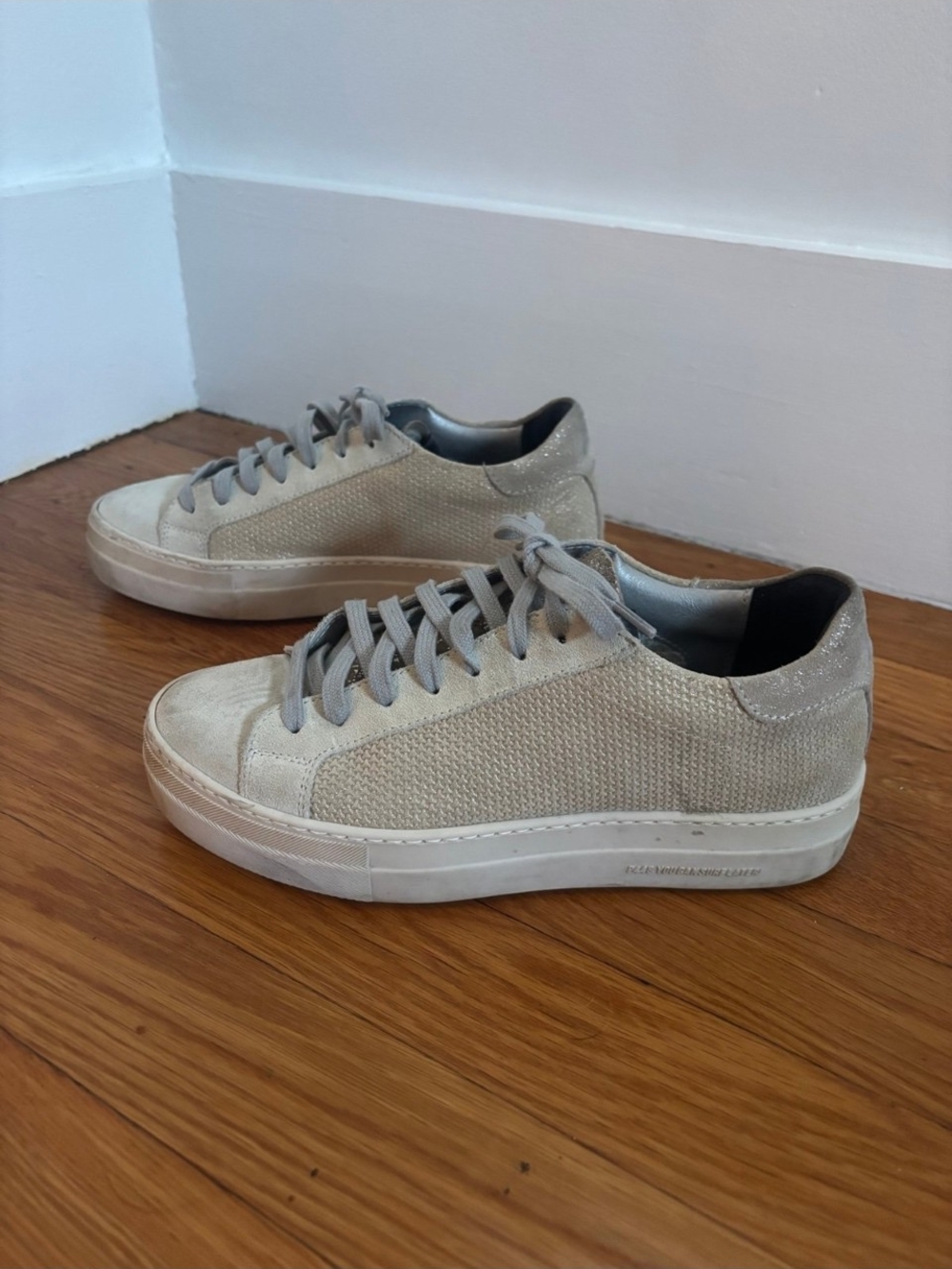 Women's P448 Casual Low-Top Sneakers in Light Beige